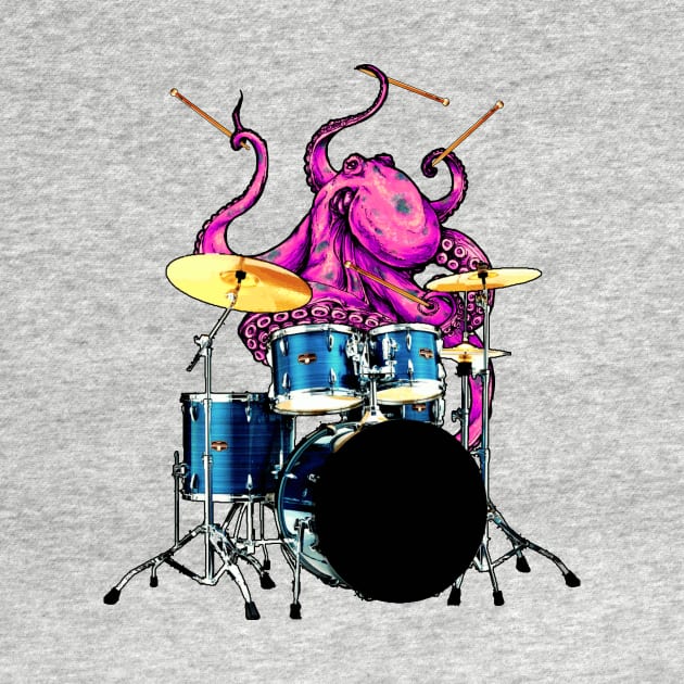 Drummer giant octopus Sticker by chompra